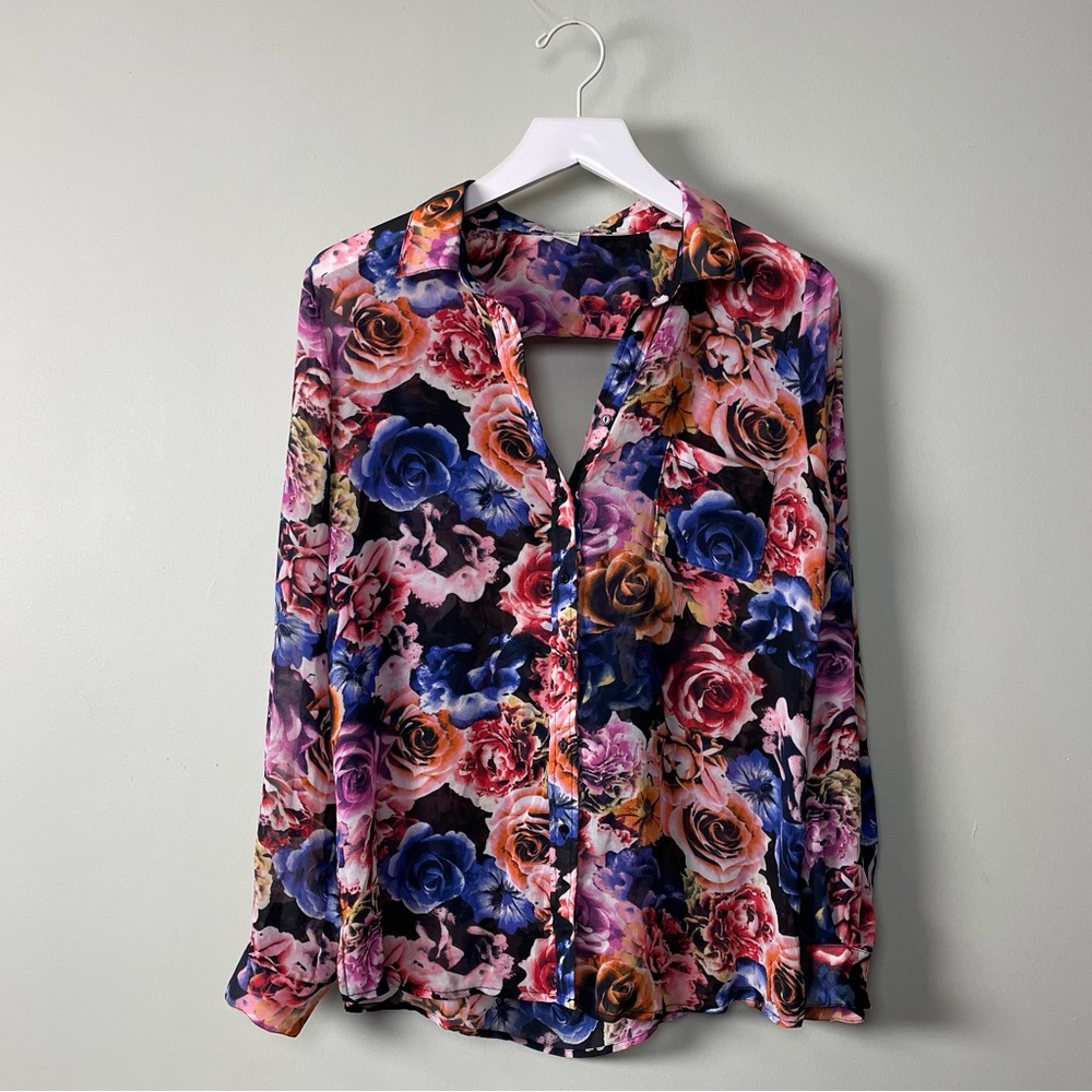 Floral Dress Shirt / Size M